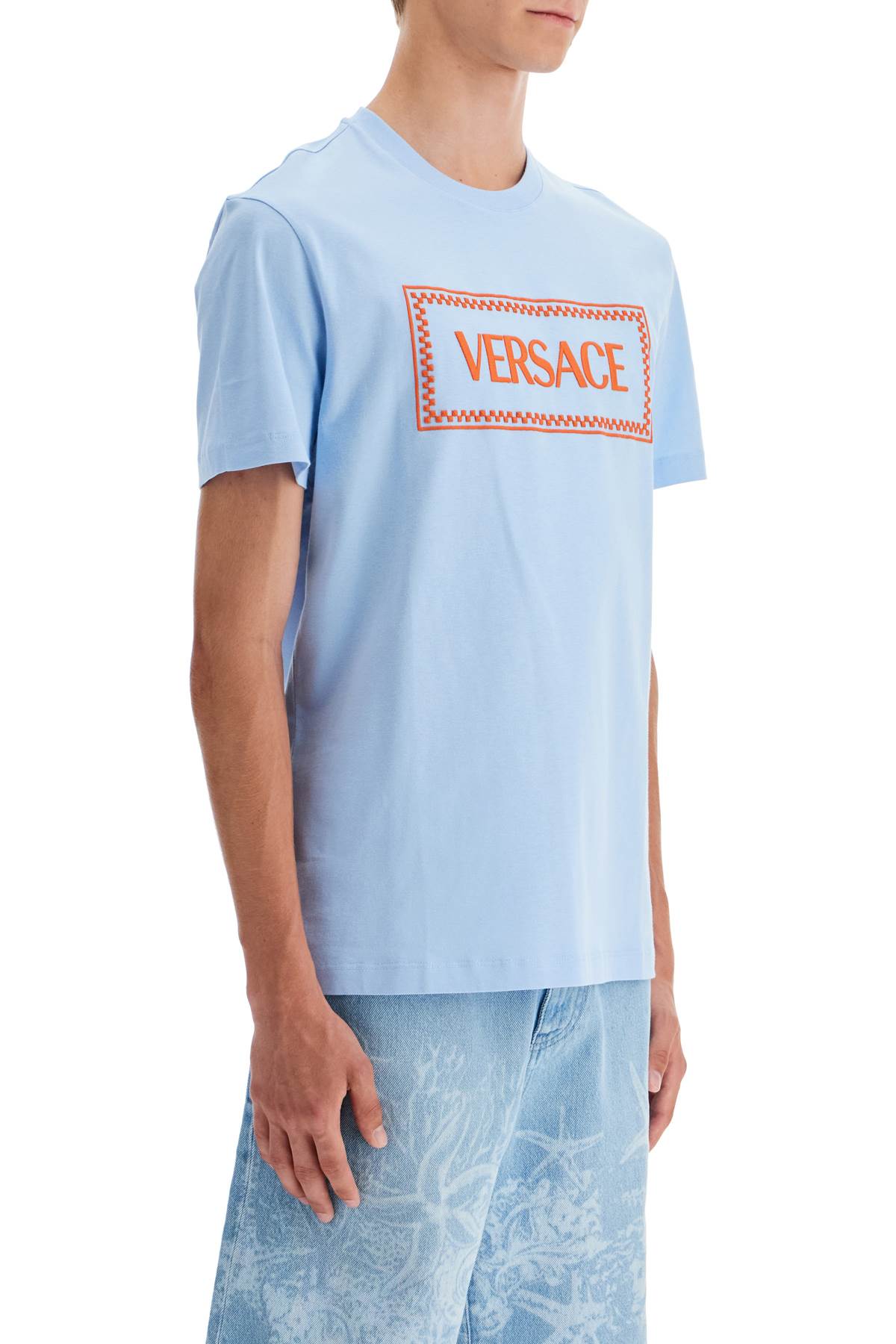 VERSACE Compact Label Logo T-Shirt for Men