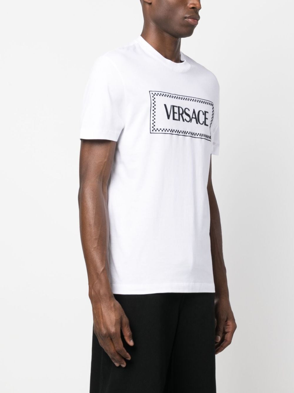 VERSACE Compact Label Logo T-Shirt for Men