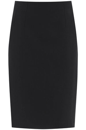 VERSACE Black Wool Pencil Skirt with Back Slit for Women - FW23 Collection