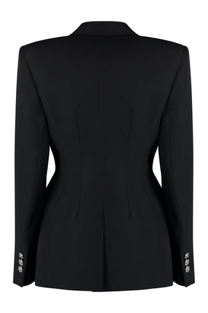 VERSACE Black Wool Single-Breasted Blazer for Women