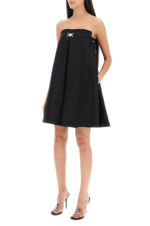 Sleeveless Pleated Dress for Women in Black