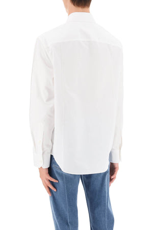 Classic White Leather Strap Shirt - Men's Designer Fashion FW23