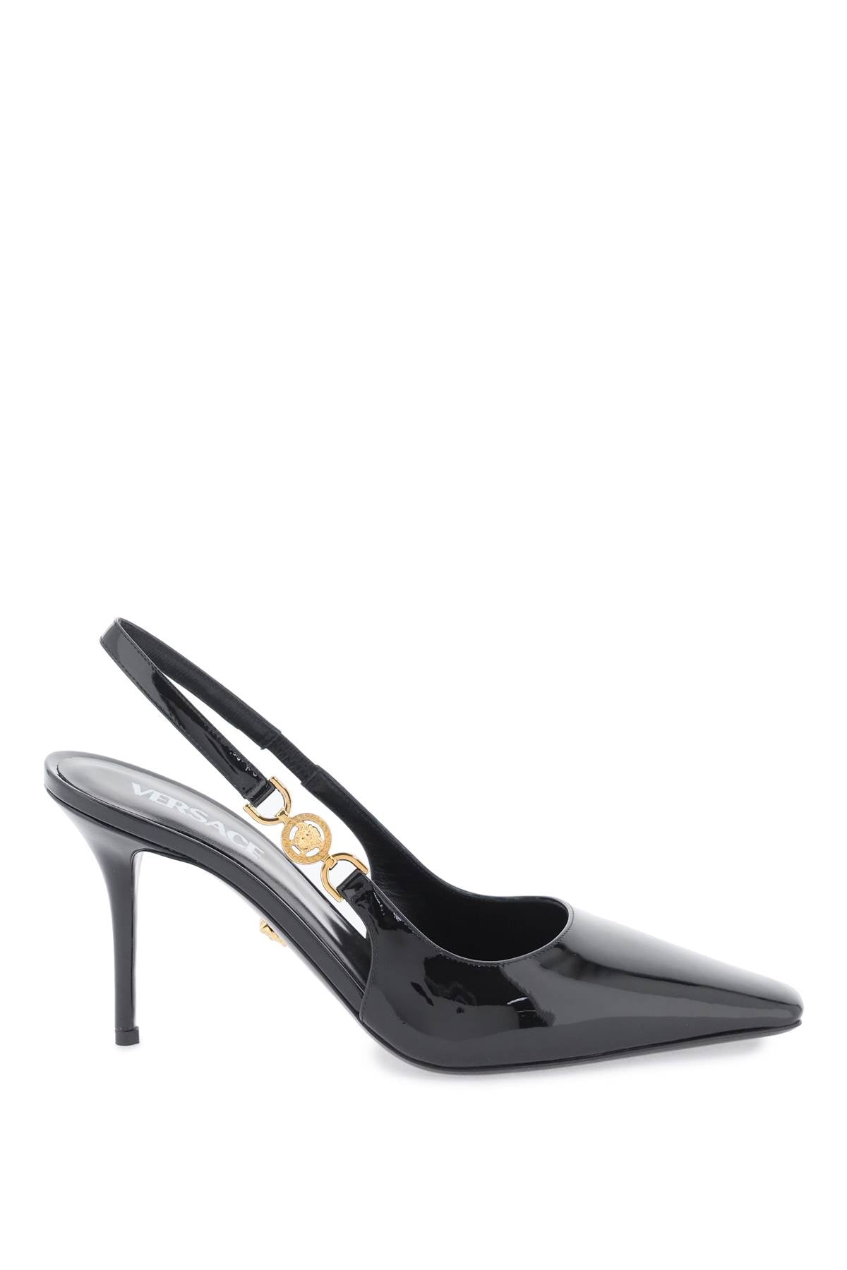 Black Patent Leather Slingback Pumps - FW23