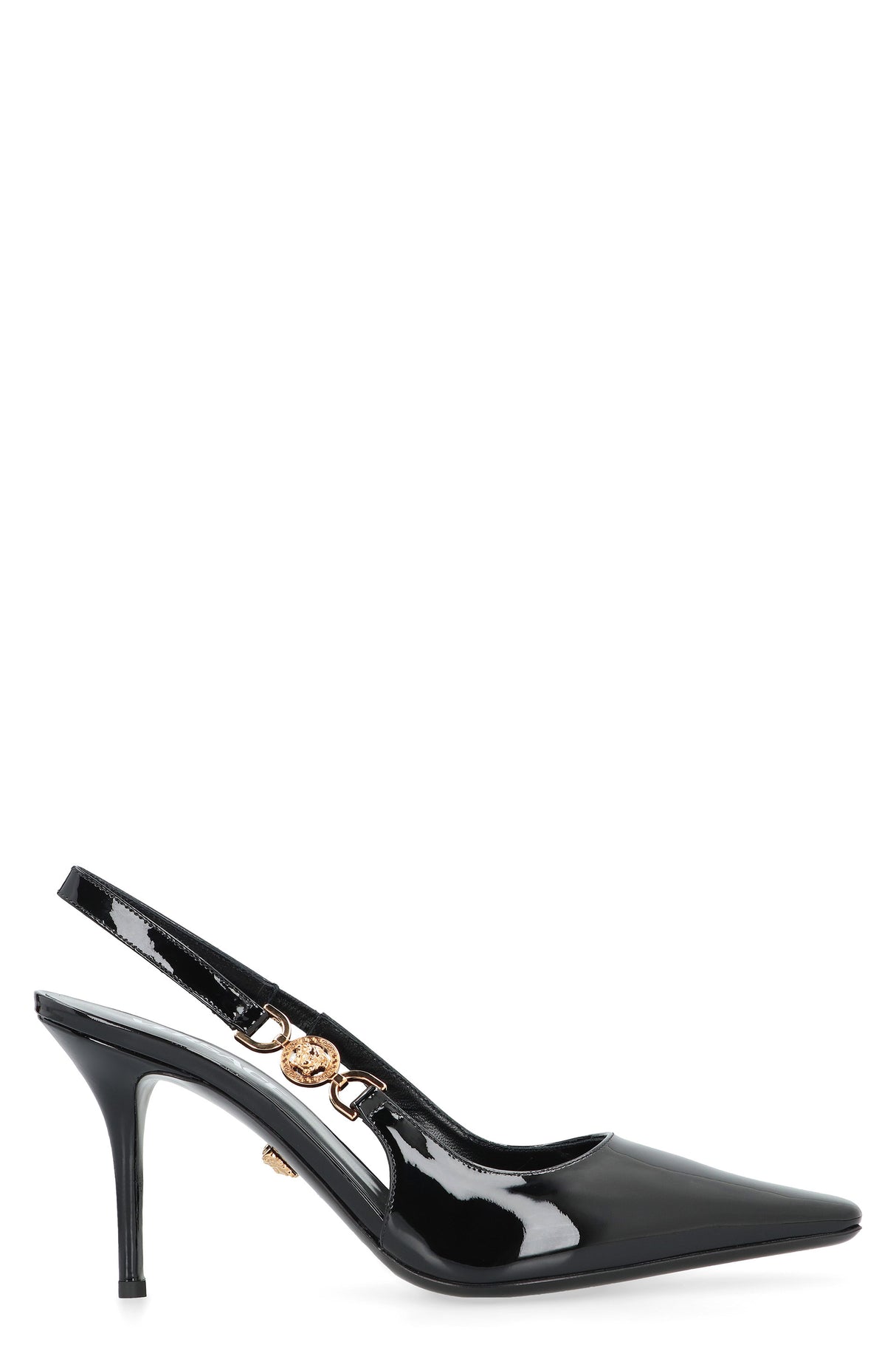 Black Patent Leather Slingback Pumps - FW23