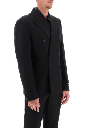 VERSACE Black Wool Tailoring Jacket for Men - FW23 Collection