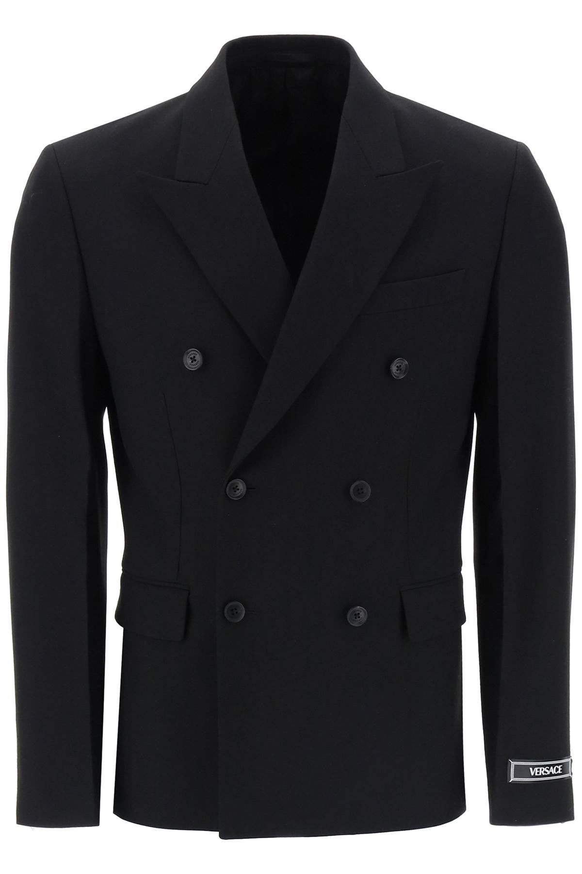 VERSACE Black Wool Tailoring Jacket for Men - FW23 Collection