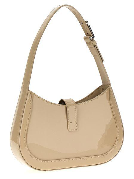 VERSACE Women's Light Sand Leather Mini Hobo Bag - Shoulder & Crossbody Style