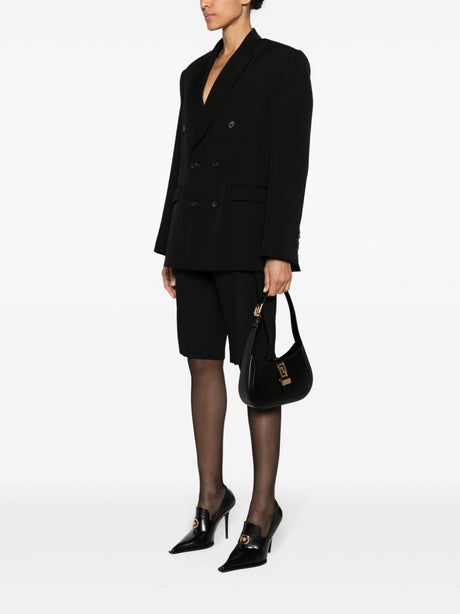 VERSACE Chiffon Leather Mini Hobo Handbag for Women, FW24