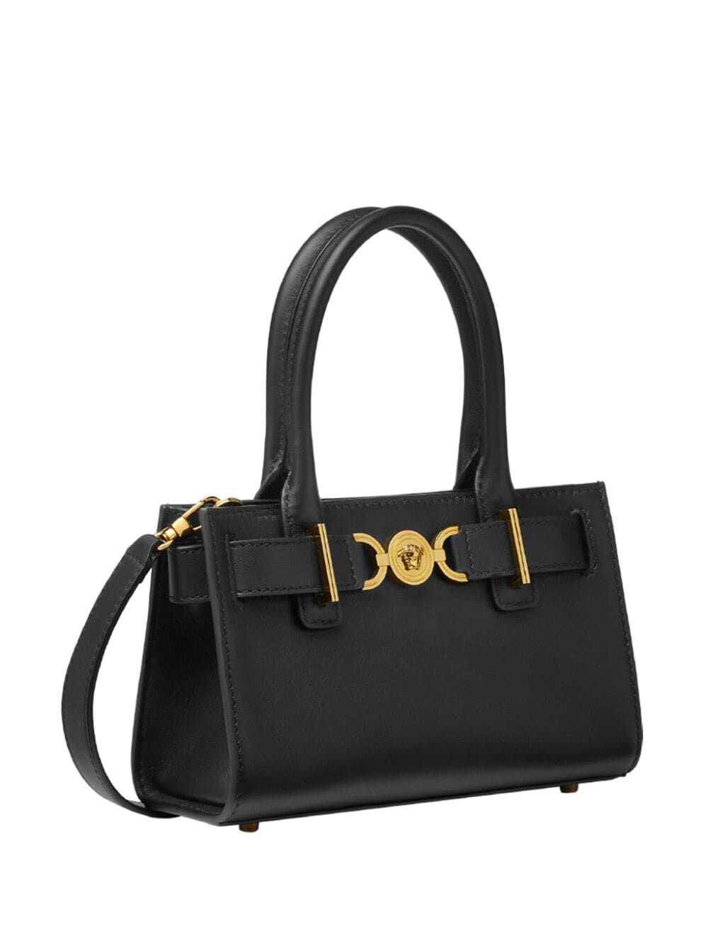 VERSACE Mini Elegant Leather Tote Handbag