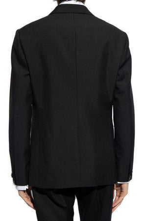 VERSACE Men's Black Evening Jacket with Duchesse Details