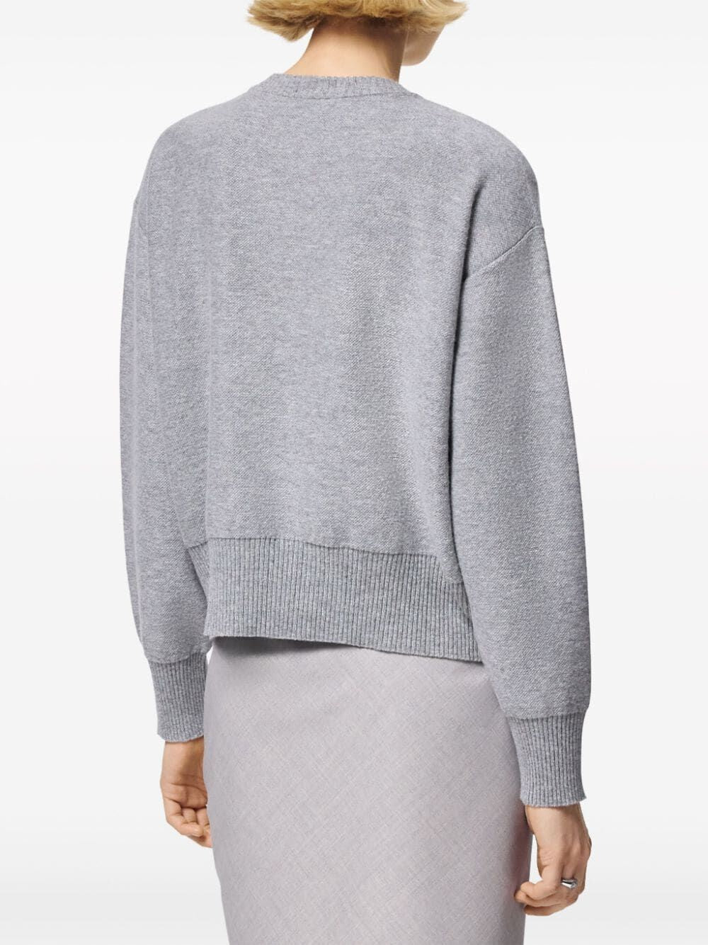 VERSACE Cozy Gray Wool Blend Sweater for Women - FW24 Collection