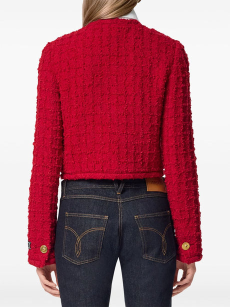 VERSACE Bright Red Tweed Jacket for Women