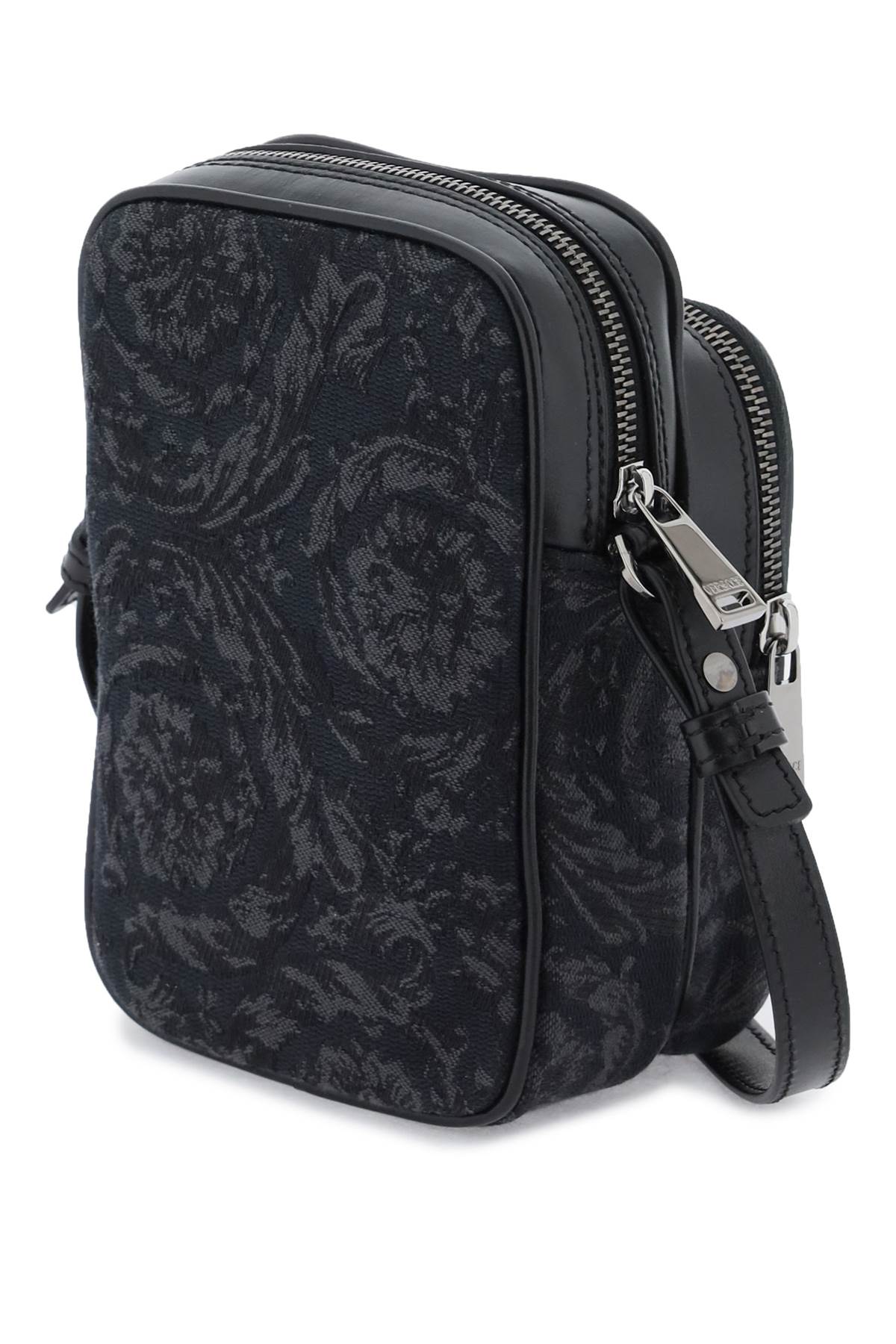 Baroque Crossbody Handbag for Men - Black