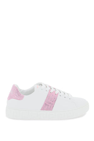 VERSACE Blingin' in Pink: Rhinestone Studded Sneakers for the Fashion-Forward Woman