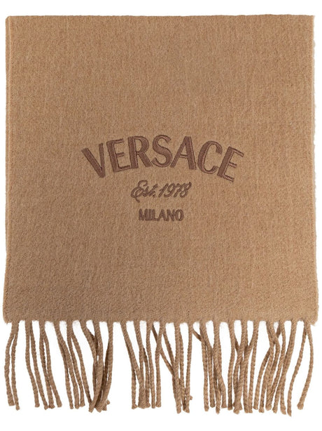 VERSACE Elegant Beige Men's Scarf for Fall/Winter