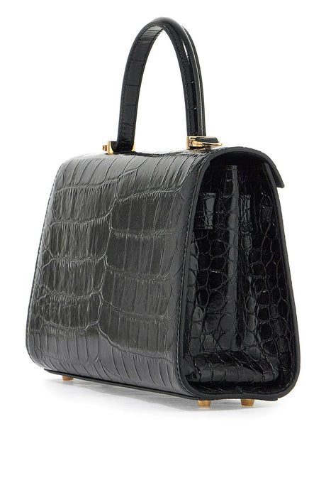 VERSACE Elegant Crocodile Print Medusa '95 Mini Handbag