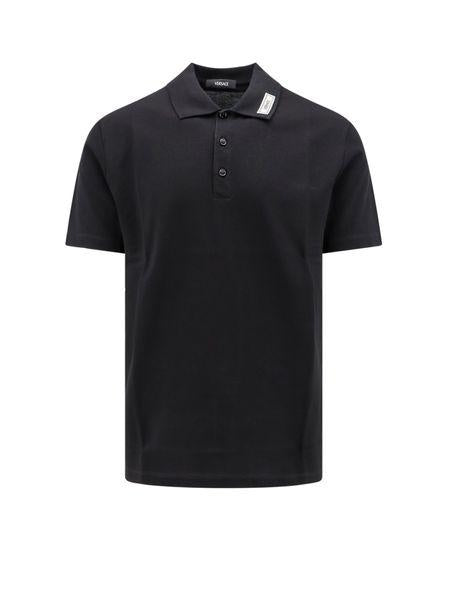 VERSACE Men's Polo Shirt with Signature Writing