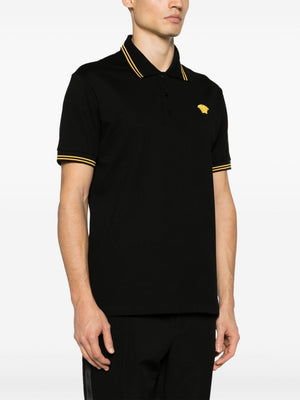 VERSACE Signature Greek Detail Polo Shirt