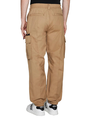 VERSACE Men's Tan Cargo Trousers for SS24