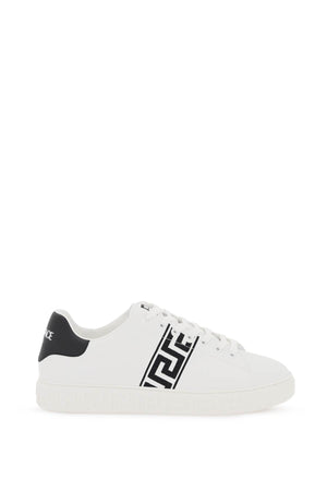 VERSACE White Calf Leather Sneakers for Men - FW23