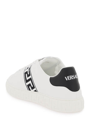 VERSACE White Calf Leather Sneakers for Men - FW23