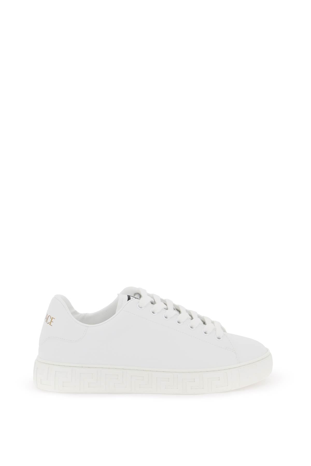 VERSACE Greek-Inspired Faux Leather Sneakers for Men