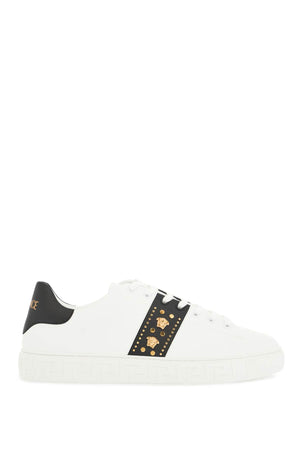 VERSACE Studded Greek Sneakers for Men