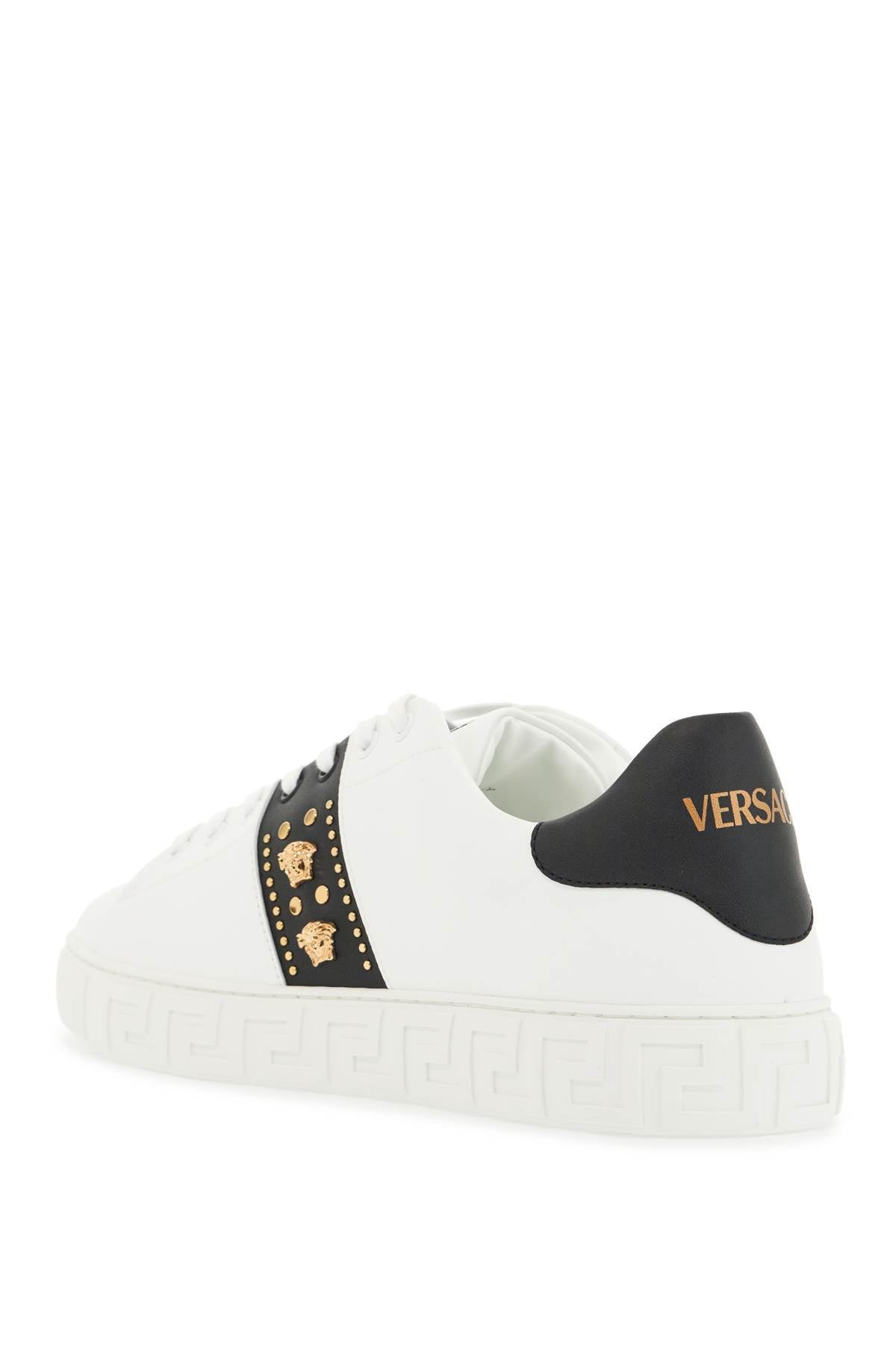 VERSACE Studded Greek Sneakers for Men