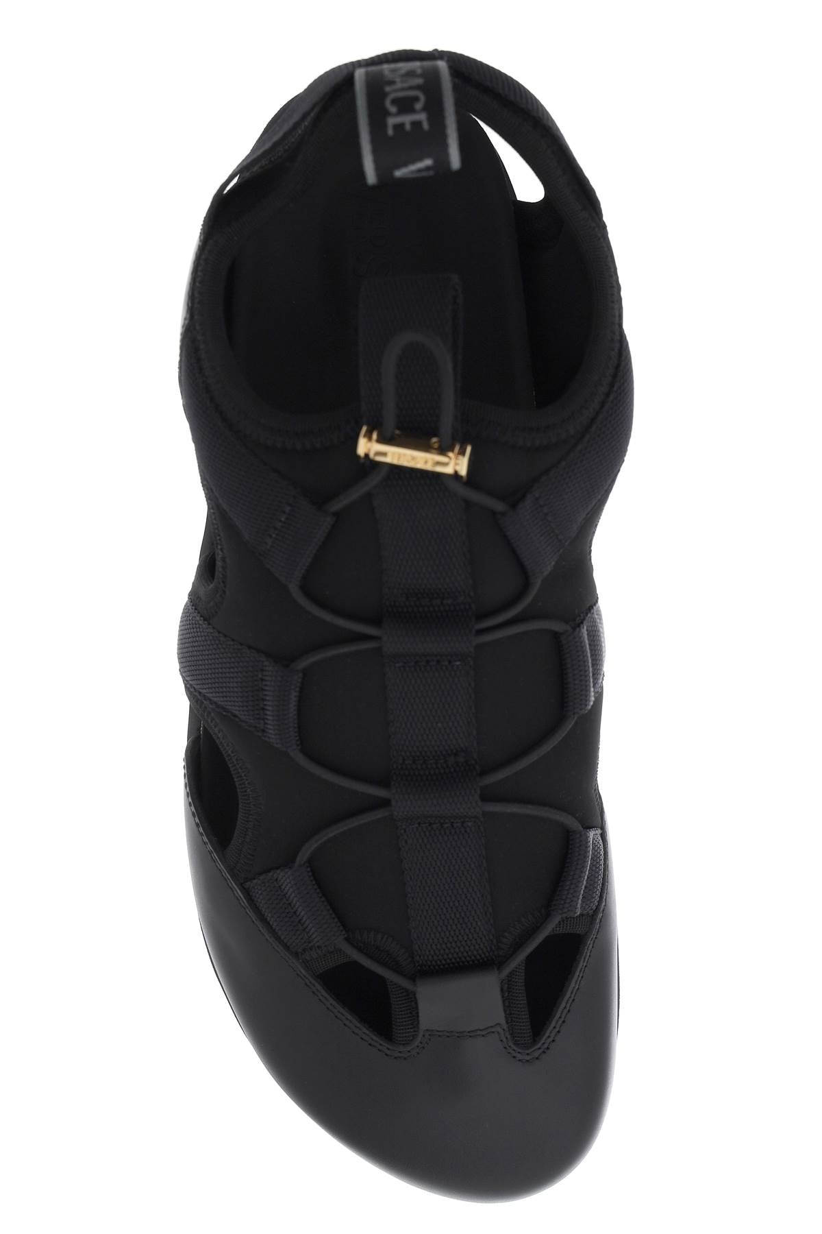 VERSACE Men's Black Versatile Trek Sandals for SS24