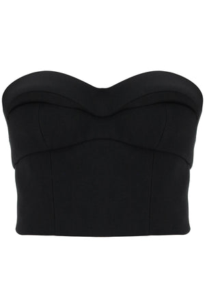 Áo Croptop Kiểu Bustier Đen Có Đệm - Đa Năng và Thanh Lịch