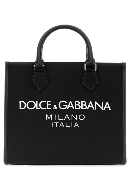 DOLCE & GABBANA Logo Shopping Handbag