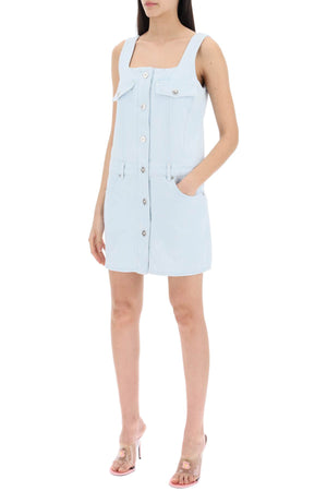 VERSACE Stylish Light Blue Mini Denim Dress for Women - SS24 Collection