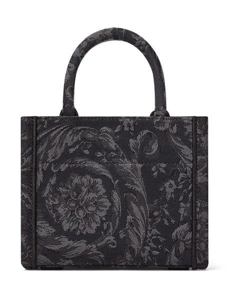 VERSACE Mini Baroque Jacquard Tote Handbag