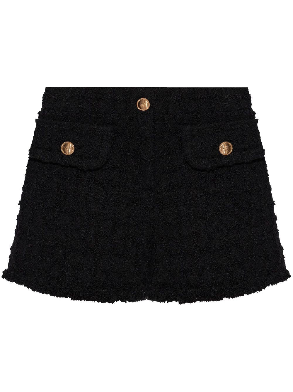 VERSACE Chic Tweed Mini Shorts