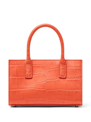 VERSACE Salmon Mini Tote Handbag in 100% Calf Leather for Women