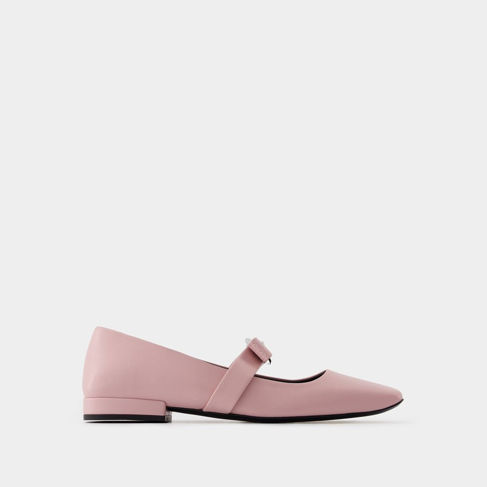 VERSACE Elegant Pink Ballerina Flats