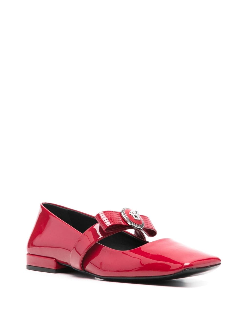 VERSACE Elegant Ribbon Ballerina Shoes