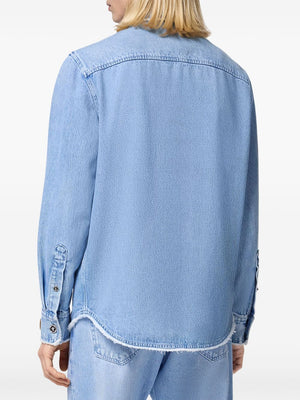 VERSACE Contemporary Light Blue Denim Shirt