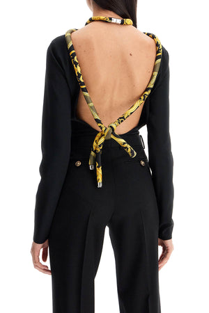 VERSACE Divine Contour Long-Sleeve Bodysuit