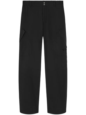 VERSACE Tailored Black Cotton Trousers for Men