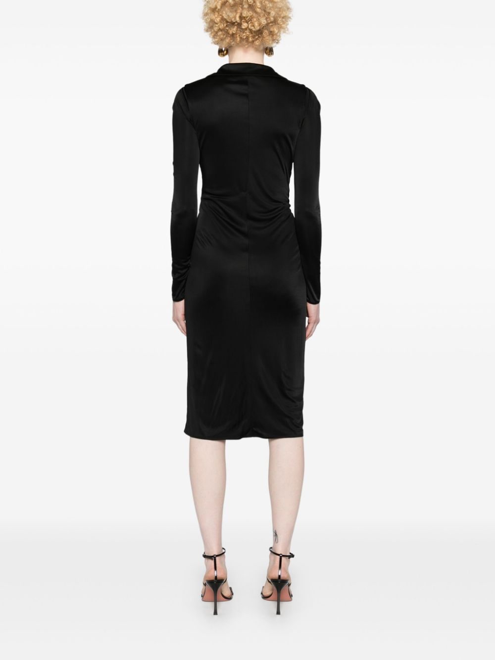 VERSACE Stretch T-Shirt Midi Dress with Medusa Detail