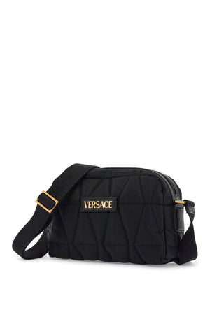 VERSACE Quilted Nylon Mini Camera Crossbody Bag