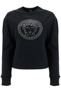 VERSACE Boxy Cut Sweatshirt with Iconic Motif - Women's