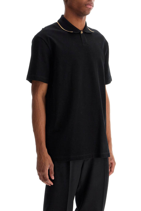 VERSACE Cotton Piqué Polo Shirt - Regular Fit, Size M