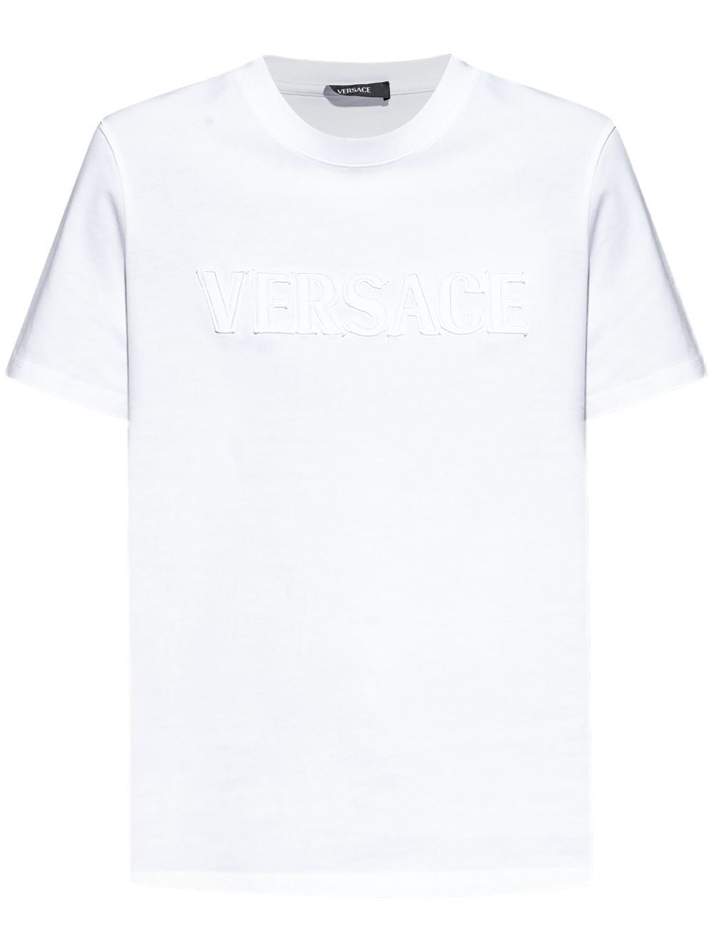 VERSACE Fringed Logo T-Shirt for Women - SS25 Collection