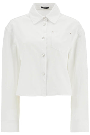 VERSACE Chic Short Boxy Shirt in Pure Cotton - Size IT 38