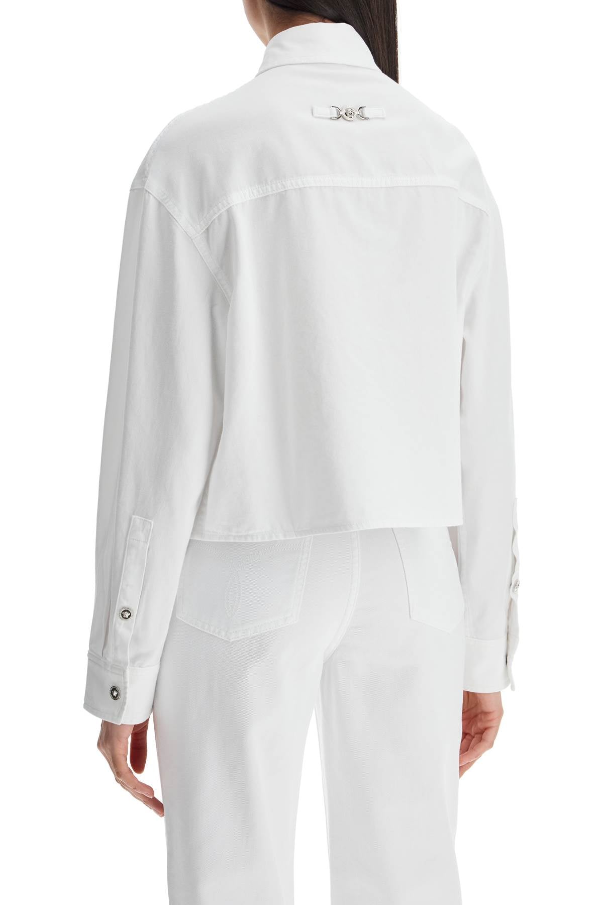 VERSACE Chic Short Boxy Shirt in Pure Cotton - Size IT 38