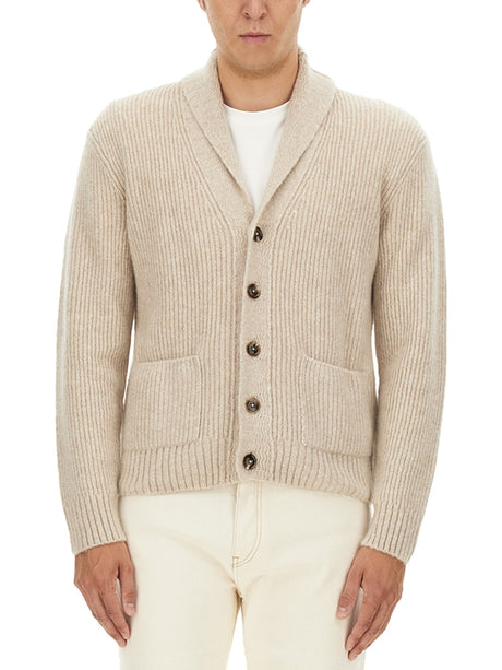 TOM FORD Cashmere and Silk Cardigan - Regular Fit, Size 48 IT