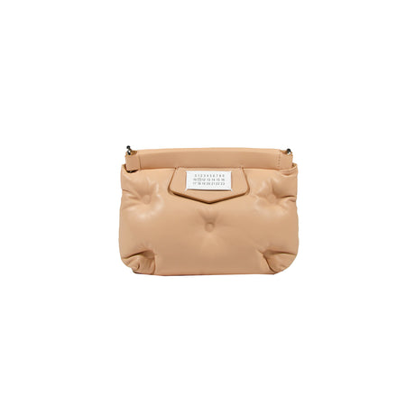 Maison Margiela Mini Brushed-Effect Sheepskin Quilted Handbag with Chain Strap - W 21 cm x H 17 cm x D 5 cm