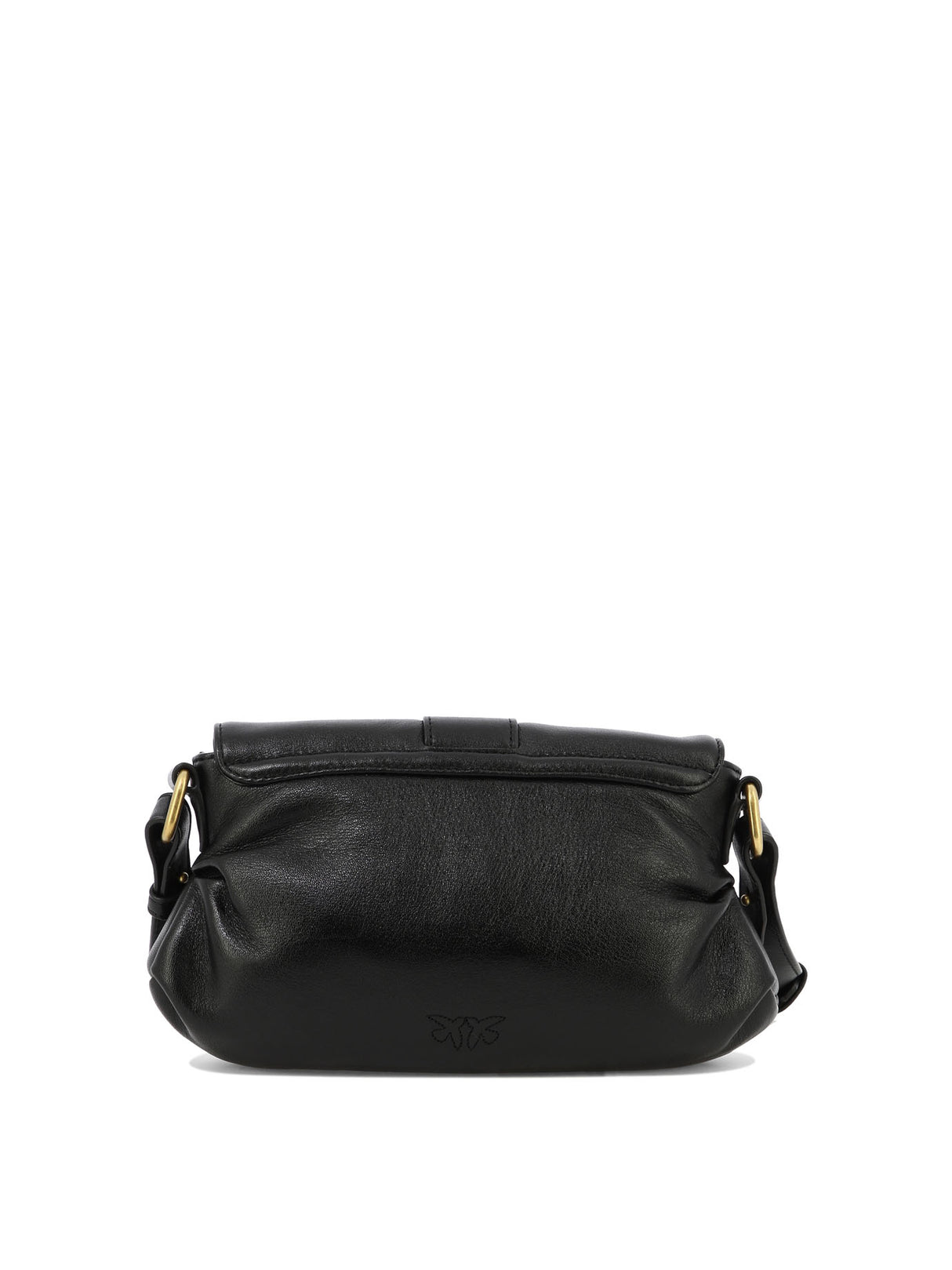 PINKO "Mini Jolene" Women's Black Leather Shoulder Bag, SS24